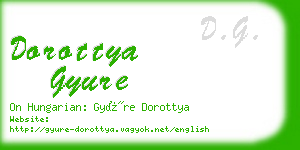 dorottya gyure business card